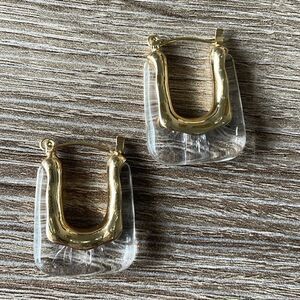 Bohemian Clear hoop earrings A93